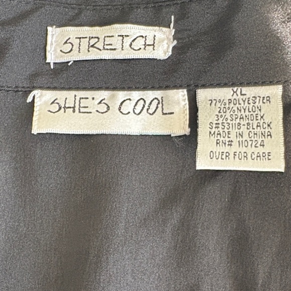 She’s Cool Stretch Fitted Black Blouse - Picture 6 of 8